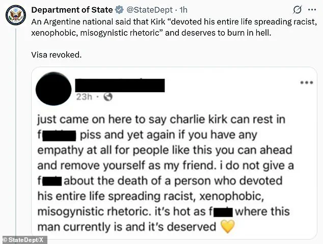 Trump Administration Revokes Visas of Six Foreigners for Mocking Charlie Kirk's Assassination