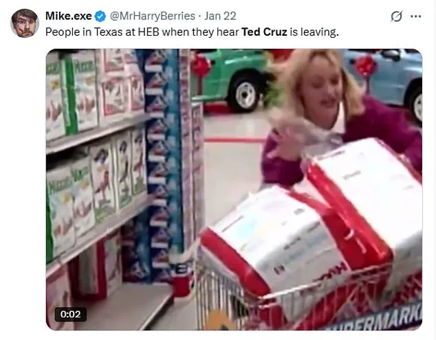Viral Image of Ted Cruz Boarding Plane Sparks Controversy Over Departure Before Texas Winter Storm