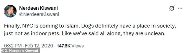 Palestinian Activist's Controversial Remarks on Dogs as Indoor Pets Spark Backlash in NYC