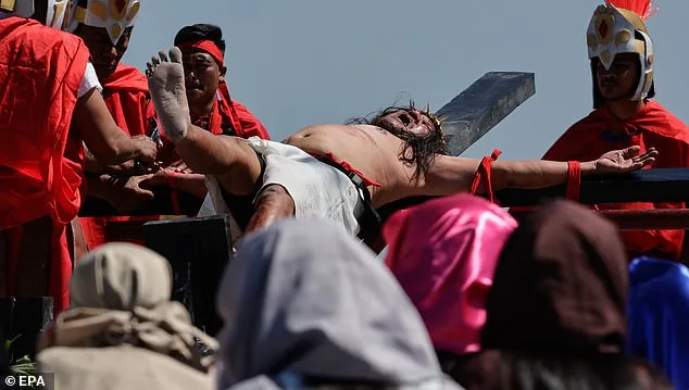 Devotee Endures Harrowing Crucifixion Reenactment in Philippine Village, Centuries-Old Ritual Honors Christ's Agony