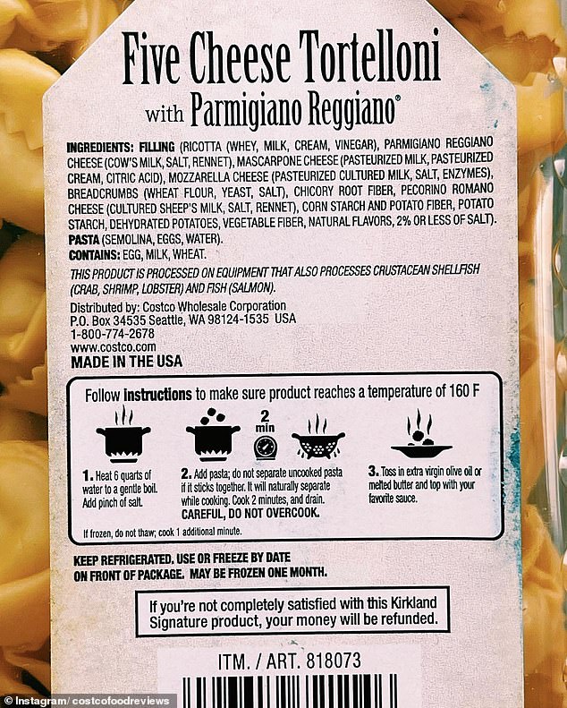 Costco sued over Kirkland pasta claiming hidden citric acid preservative.